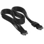 Corsair Premium-Sleeved 12V-2x6 – 12V-2x6-kaapeli, yleinen - musta