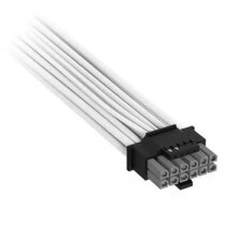 Corsair Premium-Sleeved 12V-2x6 – 12V-2x6-kaapeli, yleinen - valkoinen