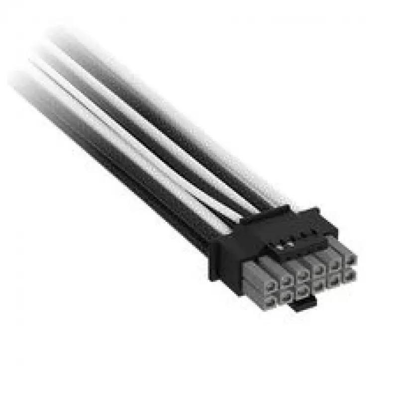 Corsair Premium-Sleeved 12V-2x6 – 12V-2x6-kaapeli, yleinen - musta/valkoinen