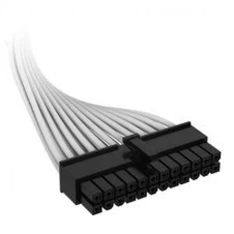 Corsair Premium-Sleeved 24-Pin-ATX-kaapeli, Gen 5, Type-5-virtalähteelle – valkoinen