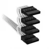 Corsair Premium-Sleeved 4x SATA-virtakaapeli, Type-5-virtalähteelle - valkoinen