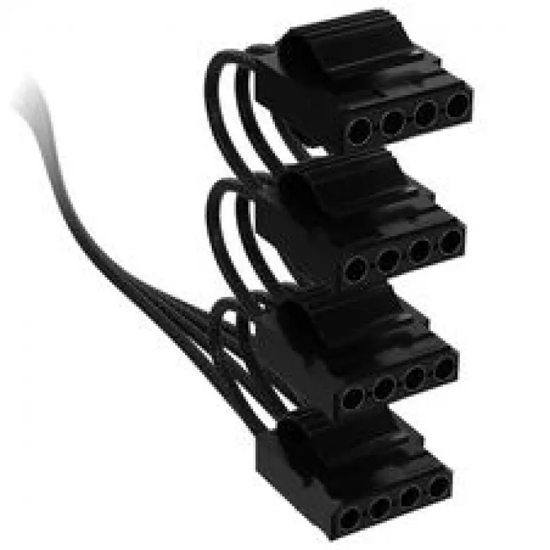 Corsair Premium-Sleeved 4x 4-Pin-Molex-kaapeli, Type-5-virtalähteelle – musta