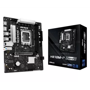 ASRock H810M-P Gen5 emolevy, LGA 1851, Micro-ATX, DDR5