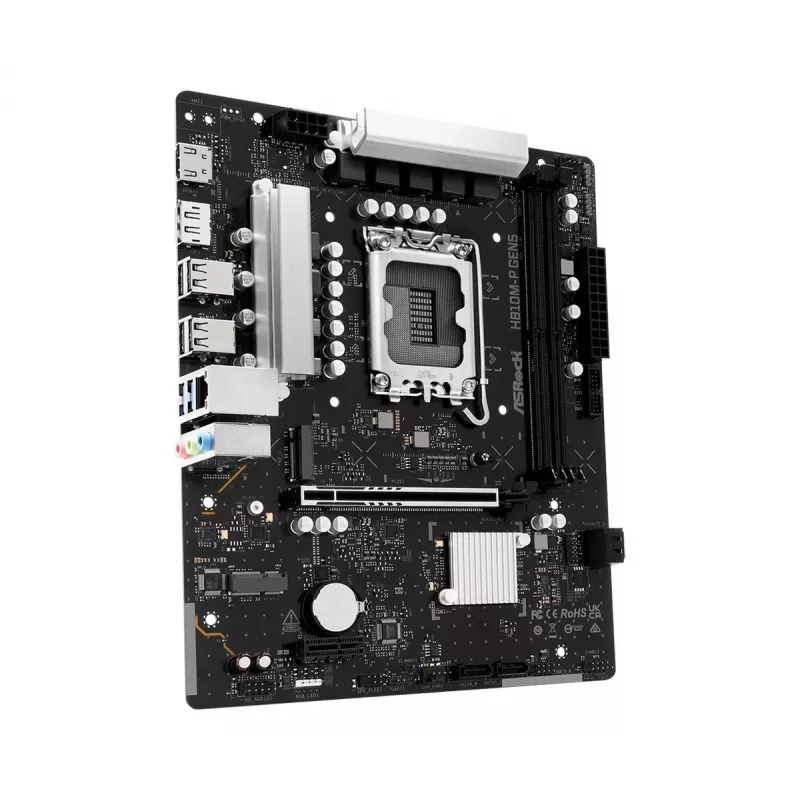 ASRock H810M-P Gen5 emolevy, LGA 1851, Micro-ATX, DDR5