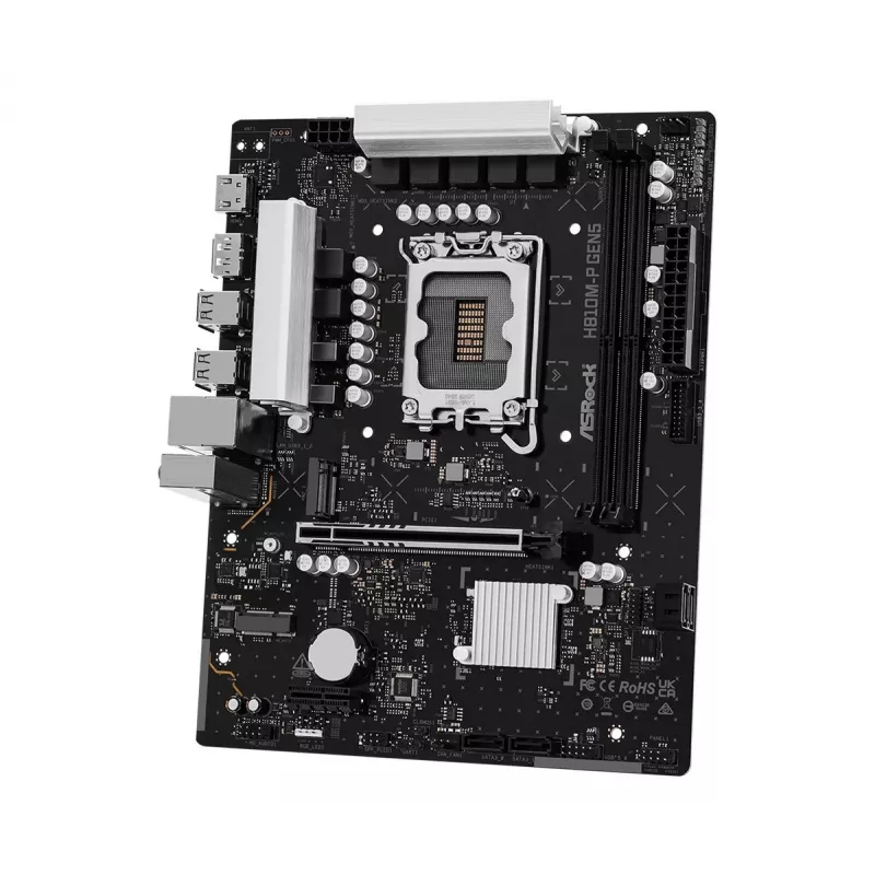 ASRock H810M-P Gen5 emolevy, LGA 1851, Micro-ATX, DDR5