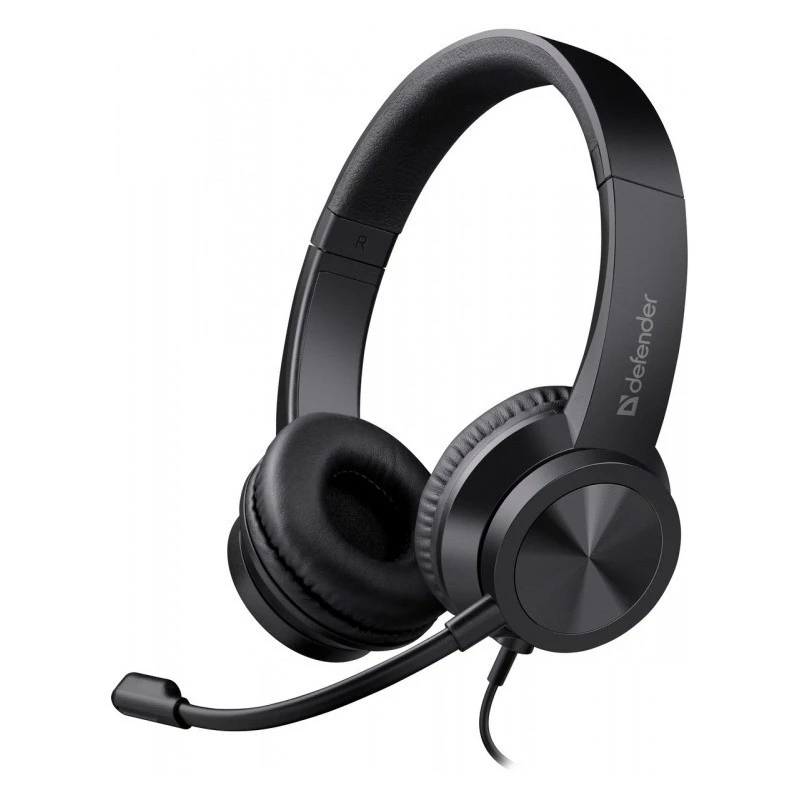 Johdolliset kuulokkeet mikrofonilla DEFENDER tune 150 – musta, johdollinen stereo-headset