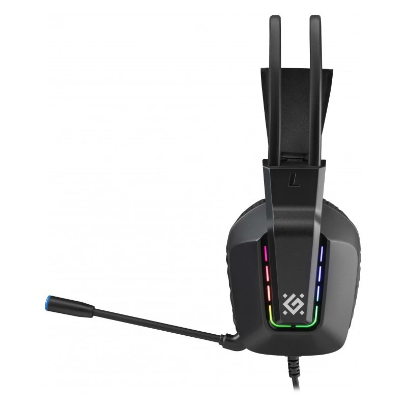 Johdollinen USB-pelikuulokkeet DEFENDER GOTHIC RGB mikrofonilla, musta