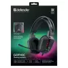 Johdollinen USB-pelikuulokkeet DEFENDER GOTHIC RGB mikrofonilla, musta