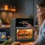 Kuumailmafriteerauskeitin GreenBlue GB950 1800W, 10 l tilavuus, 8 ohjelmaa, kosketuspaneeli, ajastin, musta