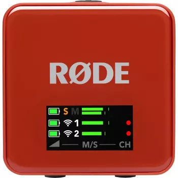 Radiolähetinmikrofonijärjestelmä Rode Wireless Go III ruskea — 2,4 GHz langaton siirto, kompakti kaksikanavainen sarja