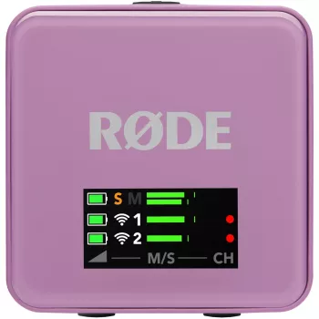 Langaton lavalier-mikrofoni Rode Wireless Go III lila 2,4 GHz kompakti muotoilu