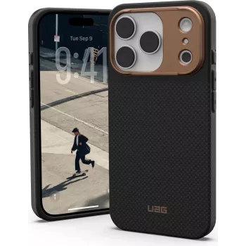 UAG Urban Armor Gear FIBR ARMR MagSafe-kotelo | Apple iPhone 17 Pro | Kevlar grafiitti/pronssi | 114555113985 (114555113985)