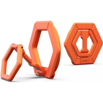 UAG Urban Armor Gear Magnetic Ring Stand | pidike/tukirengas jalustatoiminnolla | MagSafelle ja UAG-koteloille, joissa sisäänrakennettu magneetti | poltettu oranssi