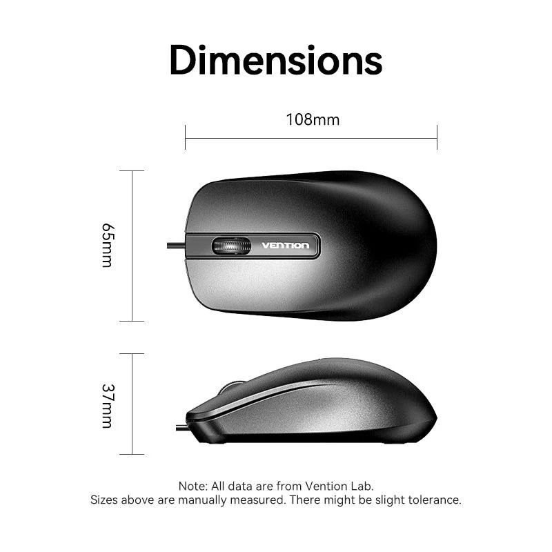 Hiiri USB optinen musta/KTABG Vention