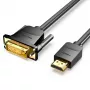 Kaapeli HDMI-DVI 2M/SCHWARZ Abfbh Vention