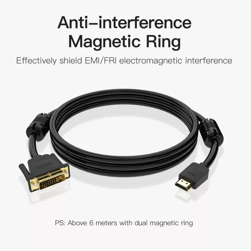 Kaapeli HDMI-DVI 5M/SCHWARZ Abfbj Vention