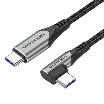 Vention TAKHF USB-C - USB-C 5A kulmakaapeli (harmaa)