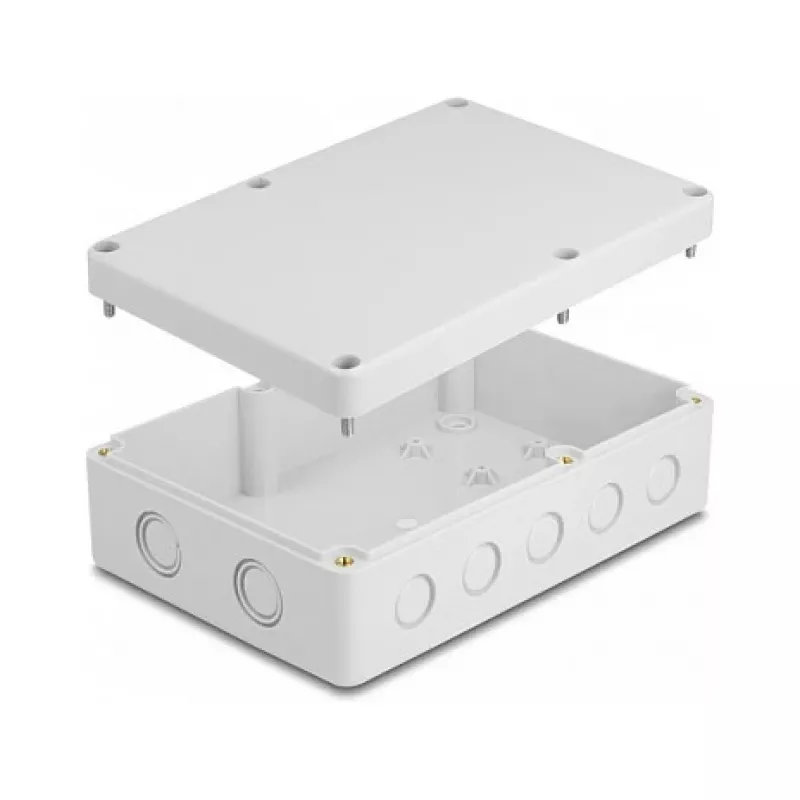 DeLOCK asennuskotelo 180x125x57 mm harmaa ABS ulkokäyttöön