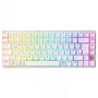 Mekaaninen kompakti langaton näppäimistö Cherry XTRFY K33 75% QWERTZ Deutsch valkoinen USB + RF + Bluetooth RGB