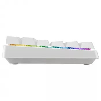 Mekaaninen kompakti langaton näppäimistö Cherry XTRFY K33 75% QWERTZ Deutsch valkoinen USB + RF + Bluetooth RGB