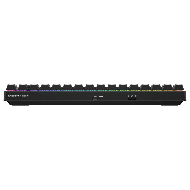 Langaton pelinäppäimistö Cherry XTRFY K33 Compact 75 % QWERTZ Deutsch USB + RF + Bluetooth RGB musta