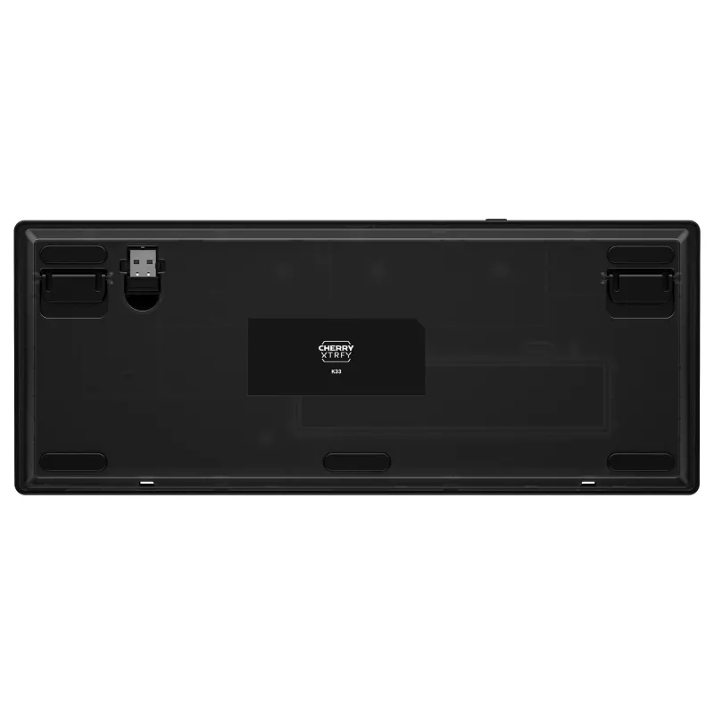 Langaton pelinäppäimistö Cherry XTRFY K33 Compact 75 % QWERTZ Deutsch USB + RF + Bluetooth RGB musta