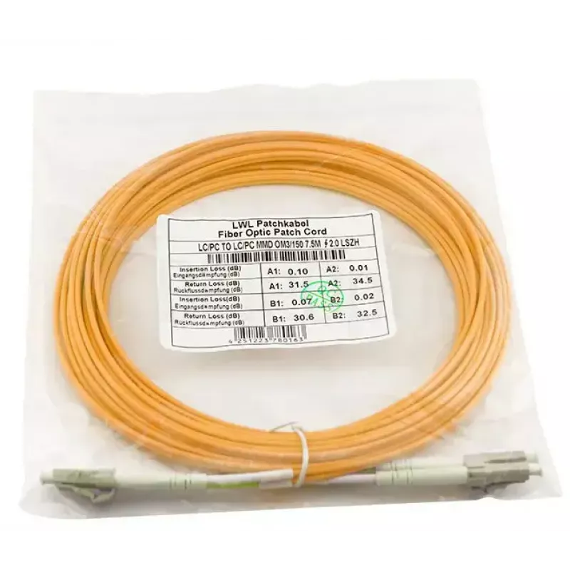 BlueOptics OM2 monimuotokuitukaapeli LC‑LC 10 m oranssi - CAB‑MMF50‑LC‑LC‑10‑BO