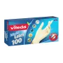 Kertakäyttöiset lateksikäsineet VILEDA Multi Latex 100, beige, koko S/M, 100 kpl