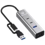 USB-keskitin GrauGear G-HUB2A2C1-PD 4-porttinen PD — 2x USB-C, 2x USB-A