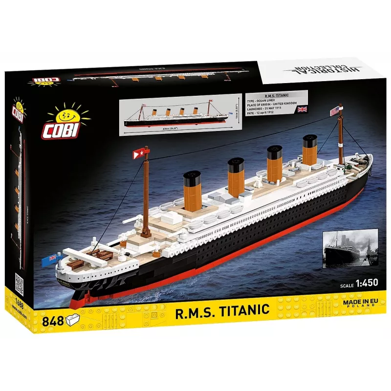 Rakennussarja Cobi R.M.S. Titanic pienoismalli, 848 osaa, keräiltävä laivamalli