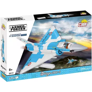 Cobi Mirage 2000-5F rakennussarja, Armed Forces -sarja, 495 osaa, mittakaava 1:48