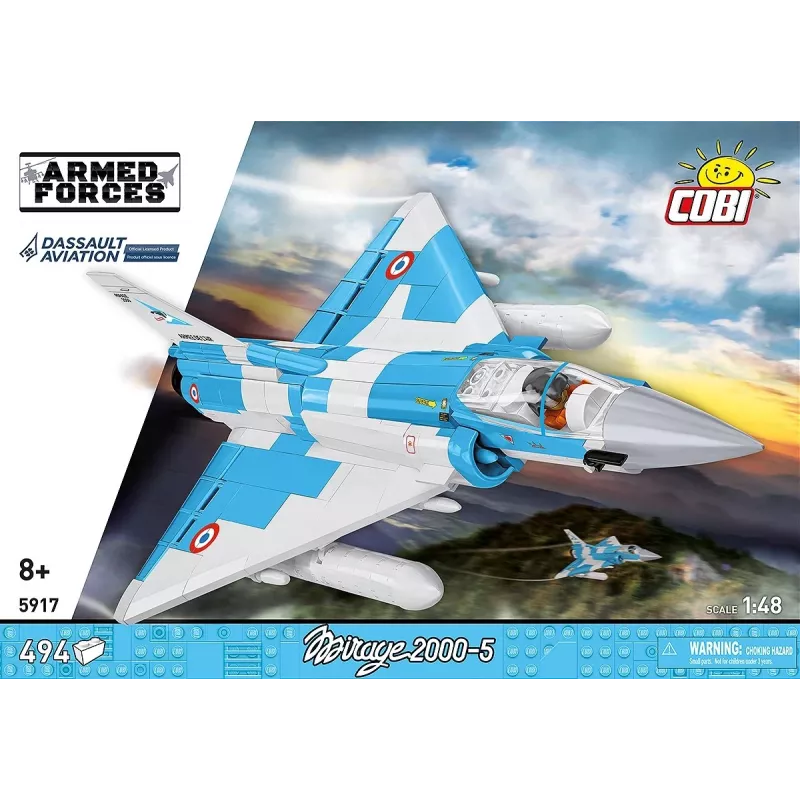 Cobi Mirage 2000-5F rakennussarja, Armed Forces -sarja, 495 osaa, mittakaava 1:48