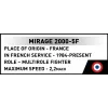 Cobi Mirage 2000-5F rakennussarja, Armed Forces -sarja, 495 osaa, mittakaava 1:48
