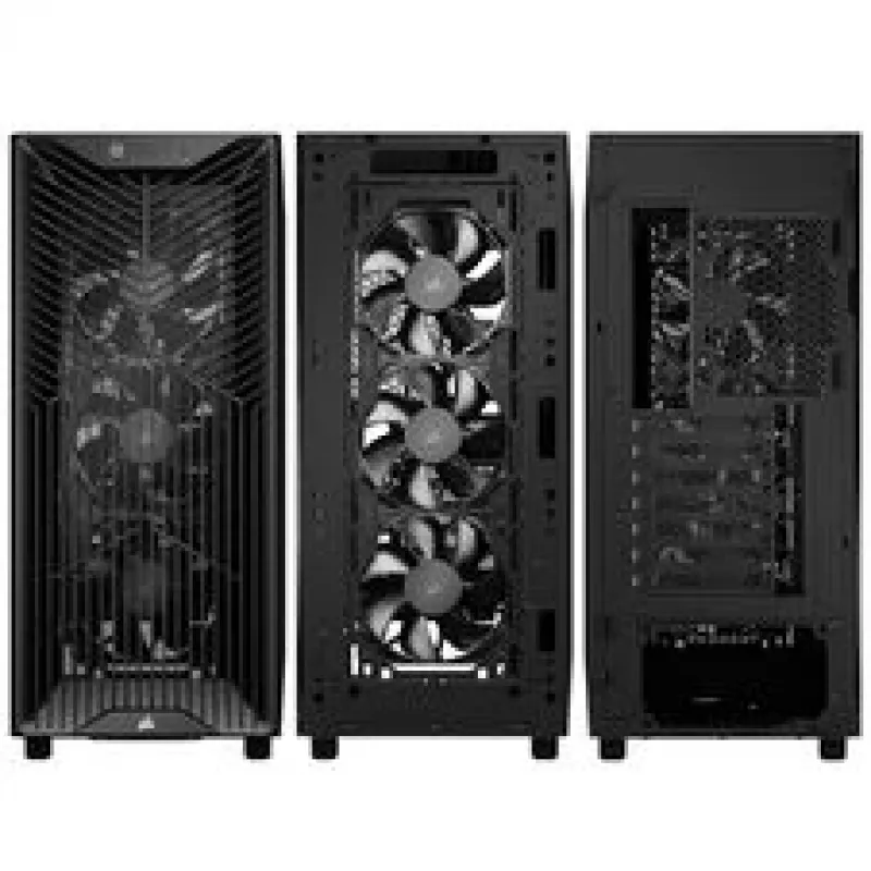 Corsair 3200D RS PC-kotelo, Midi-Tower, ATX, Tempered Glass - musta