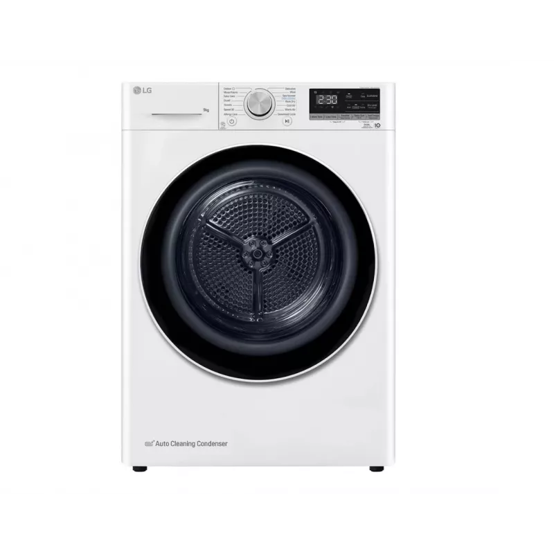 LG RH90V9AV4N, lämpöpumppu, 9 kg, syvyys 66 cm - kuivausrumpu
