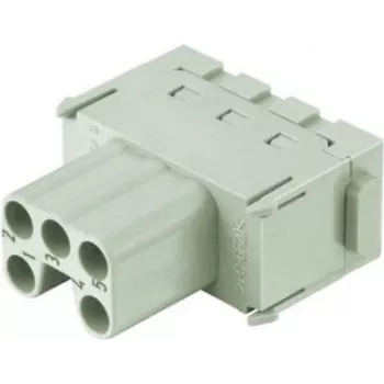 Teollinen suorakaiteen muotoinen liitin Han 5 Mod bu-ES 16A Hartingilta, malli 09 14 005 2716