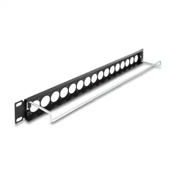 Kytkentäpaneeli DeLOCK 19 inch D-Type 16 porttia 1U musta malli 67058