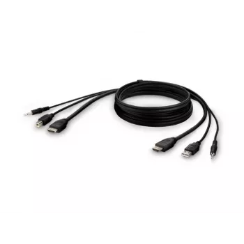 KVM-kaapeli Belkin F1DN1CCBL — HDMI USB A/B -liitäntään äänellä, USB-näppäimistö/hiiri-liitännät, 3 m