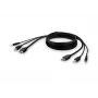 KVM-kaapeli Belkin F1DN1CCBL — HDMI USB A/B -liitäntään äänellä, USB-näppäimistö/hiiri-liitännät, 3 m