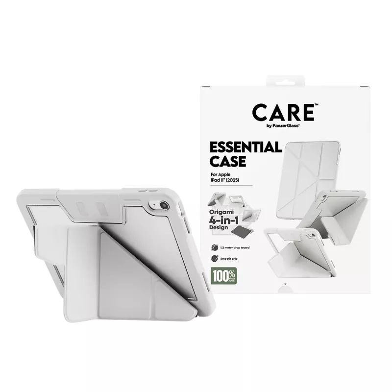 Suojakotelo PanzerGlass CARE Essential iPad 11 tuuman (2025–2026) vaaleanharmaa, malli CR43626