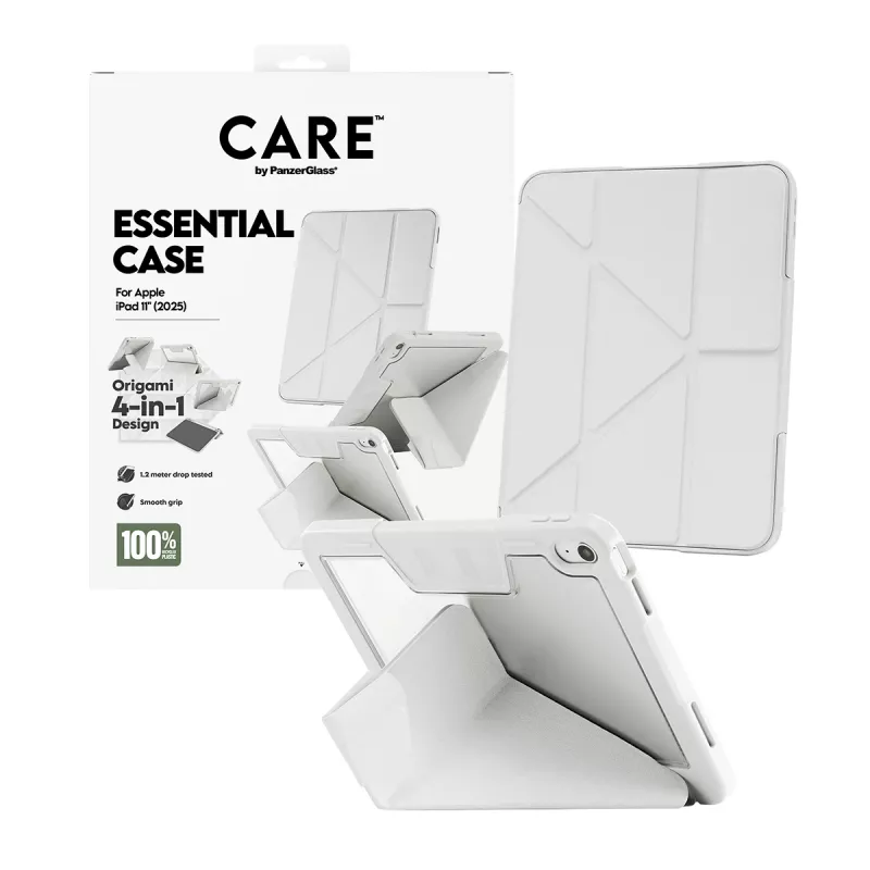 Suojakotelo PanzerGlass CARE Essential iPad 11 tuuman (2025–2026) vaaleanharmaa, malli CR43626