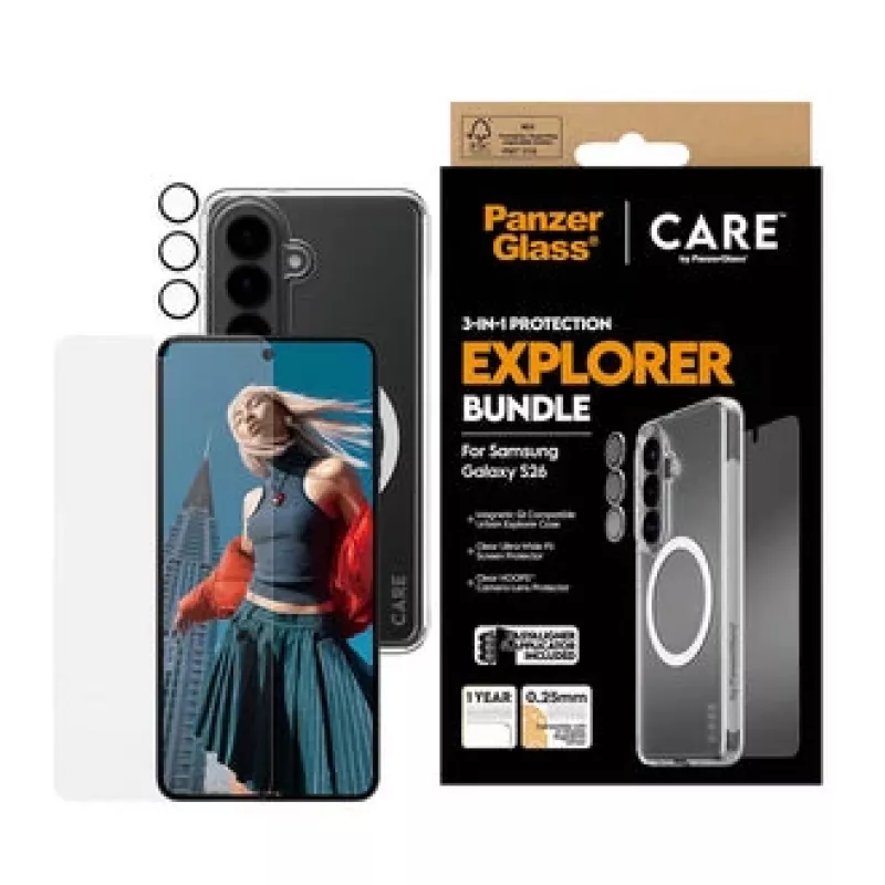 PanzerGlass CARE 3-in-1 näytönsuoja Samsung Galaxy S (2026) – PanzerGlass