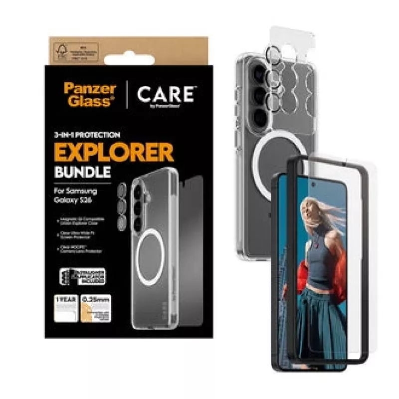 PanzerGlass CARE 3-in-1 näytönsuoja Samsung Galaxy S (2026) – PanzerGlass