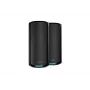 NETGEAR Orbi 970 Series Quad-Band WiFi 7, 2 kpl:n pakkaus Quad-Band (2,4 GHz / 5 GHz-1 / 5 GHz-2 / 6 GHz) Wi-Fi 6 (802.11ax) musta 3 sisäinen