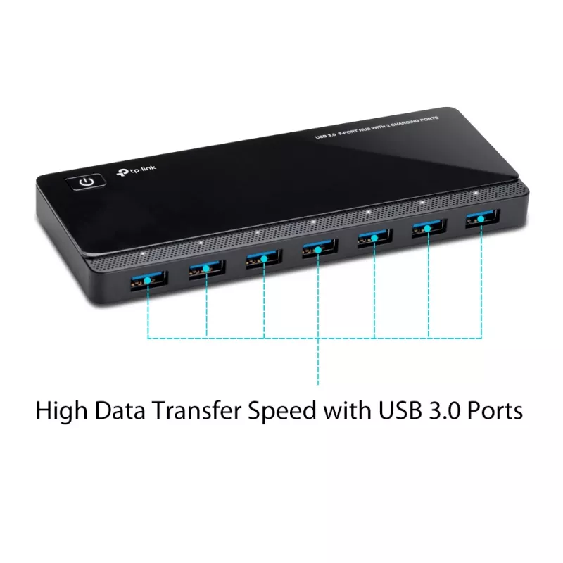 TP-Link UH720 USB 3.2 Gen 1 (3.1 Gen 1) Micro-B 5000 Mbit/s musta
