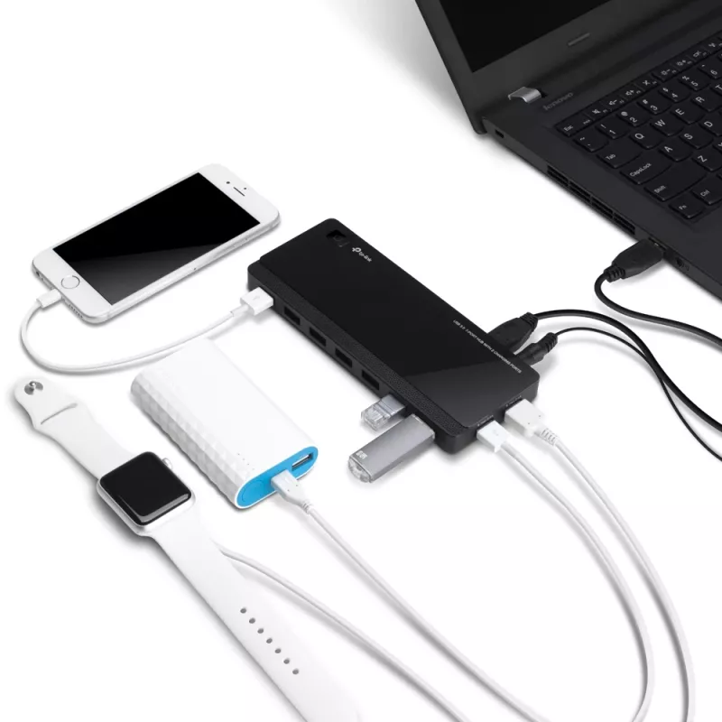 TP-Link UH720 USB 3.2 Gen 1 (3.1 Gen 1) Micro-B 5000 Mbit/s musta