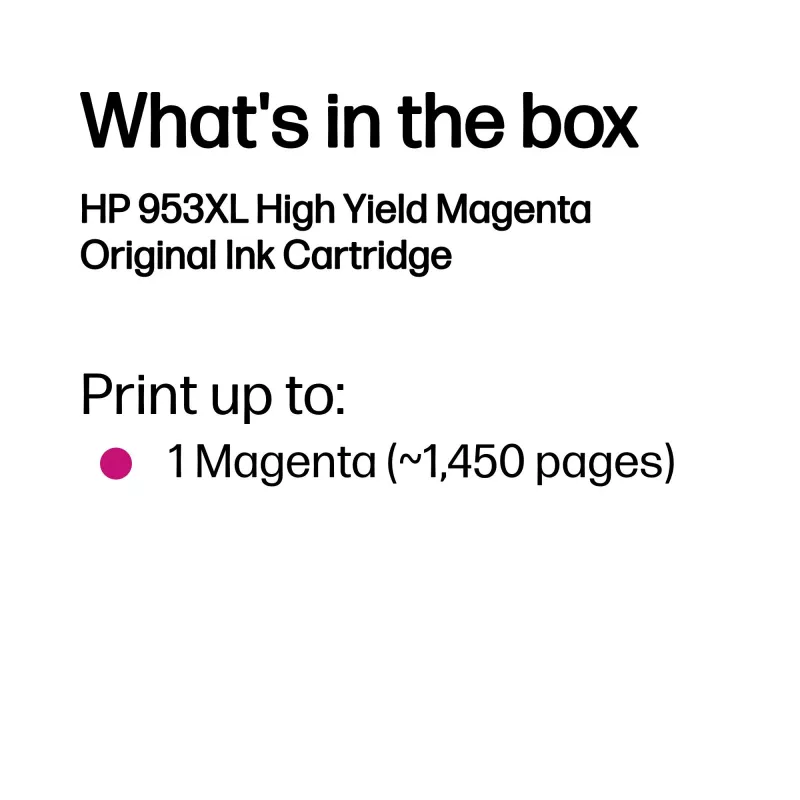 HP 953XL suuri kapasiteetti magenta alkuperäinen mustekasetti