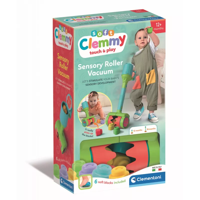 Clementoni Clemmy pehmeä pölynimuri, rakennussarja, 1 vuosi, 6 kpl, 110 g
