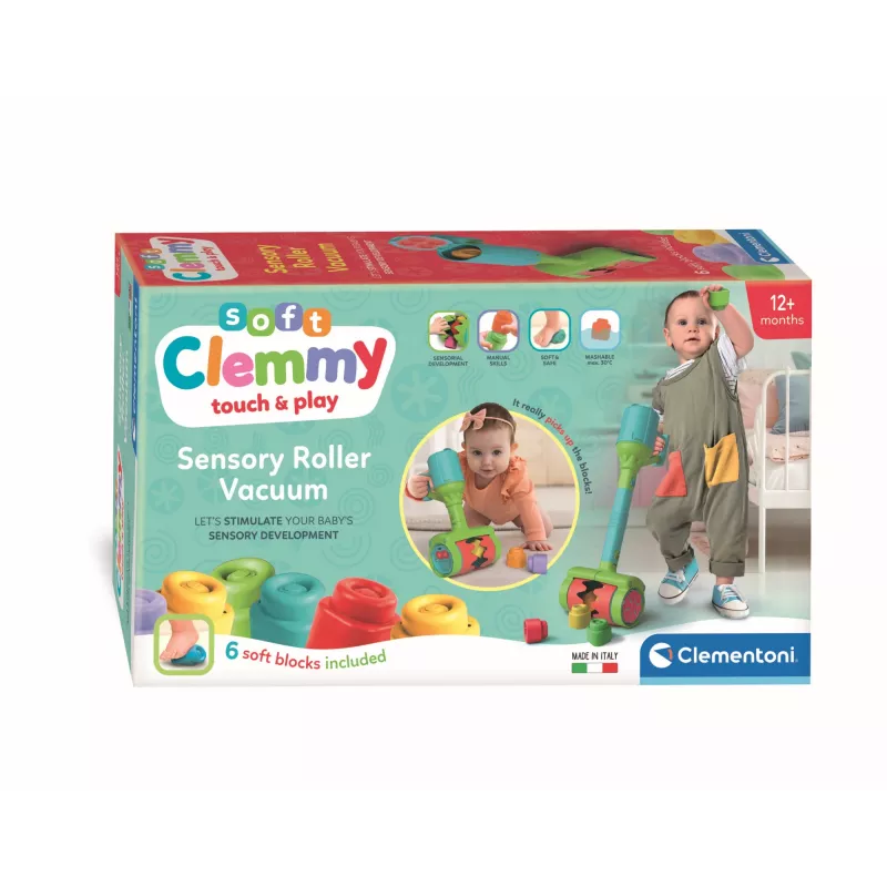 Clementoni Clemmy pehmeä pölynimuri, rakennussarja, 1 vuosi, 6 kpl, 110 g