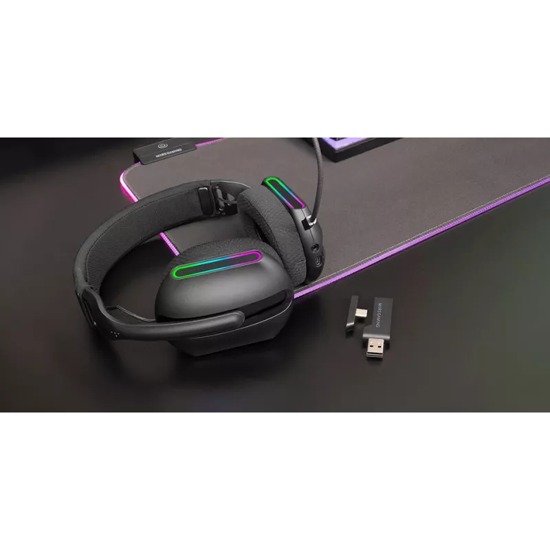 Mars Gaming MHW-PRO headset johdollinen & johdoton panta USB Type-C Bluetooth musta